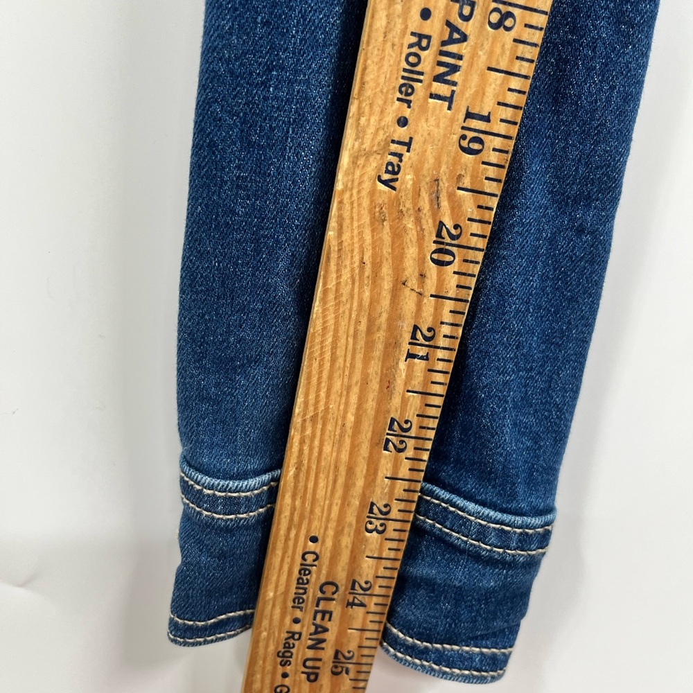 Old Navy Jean Jacket Women S Denim Blue Long Sleeve Button Collard - Picture 3 of 8
